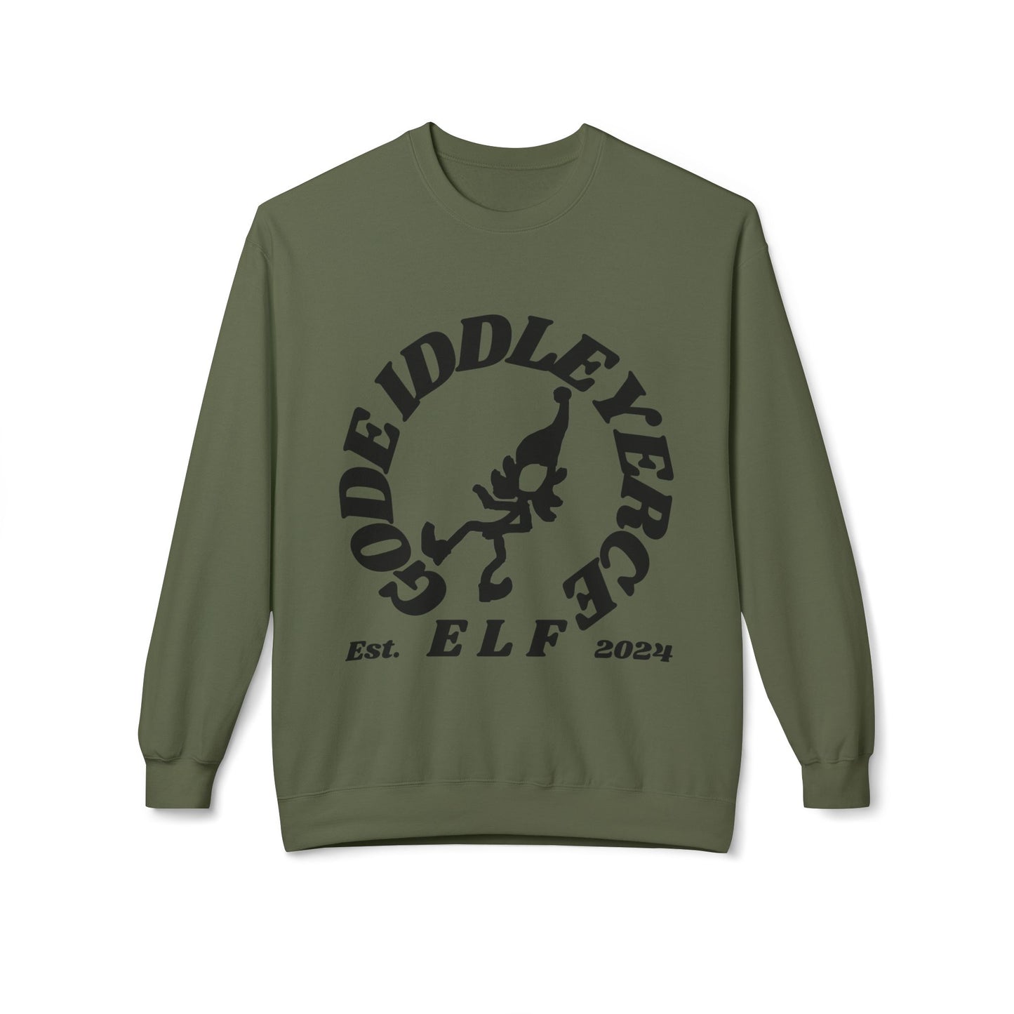 Gode Iddleyerce Elf Unisex Midweight Softstyle Fleece Crewneck Sweatshirt