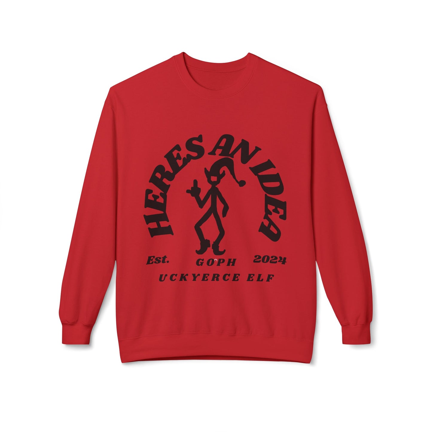 Goph Uckyerce Elf Idea Unisex Midweight Softstyle Fleece Crewneck Sweatshirt