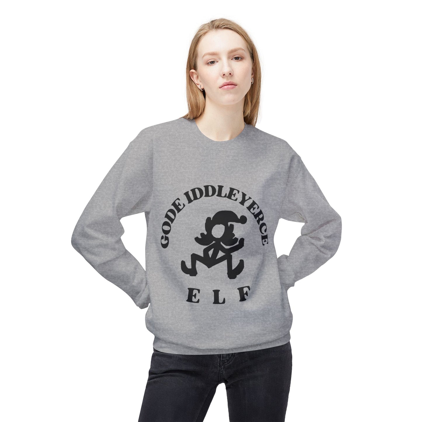 Gode Iddleyerce Elf Unisex Midweight Softstyle Fleece Crewneck Sweatshirt