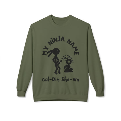 Golden Shower My Ninja Name Unisex Midweight Softstyle Fleece Crewneck Sweatshirt