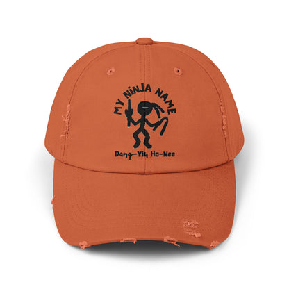 Dang You Horny My Ninja Name Unisex Distressed Cap