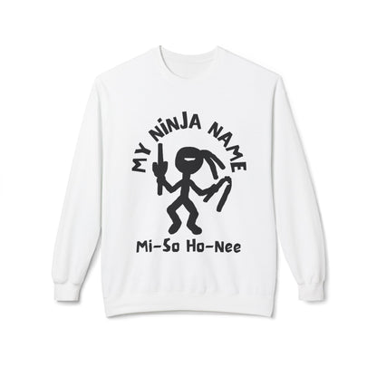 Mi So Ho Nee My Ninja Name Unisex Midweight Softstyle Fleece Crewneck Sweatshirt