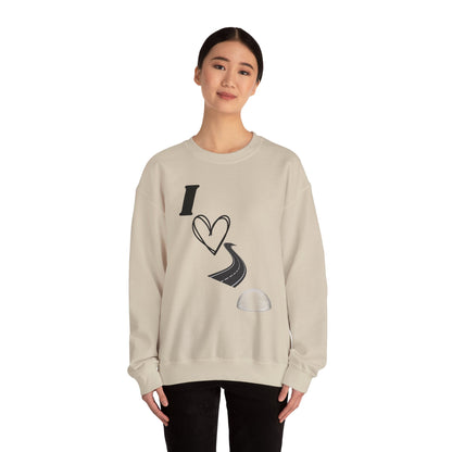 I Love Road Dome Unisex Heavy Blend™ Crewneck Sweatshirt