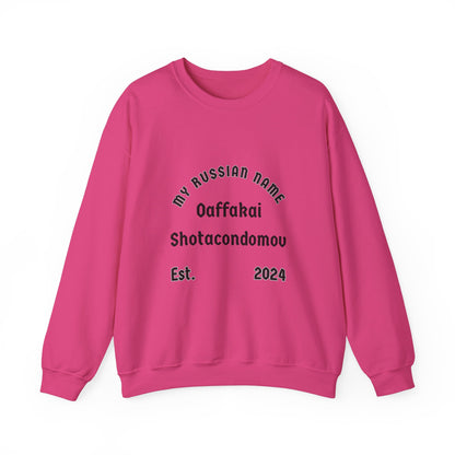 Oh Fuck I Shot a Condom Off My Russian Name Unisex Heavy Blend™ Crewneck Sweatshirt