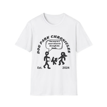 Dog Park Through His Leash Unisex Softstyle T-Shirt