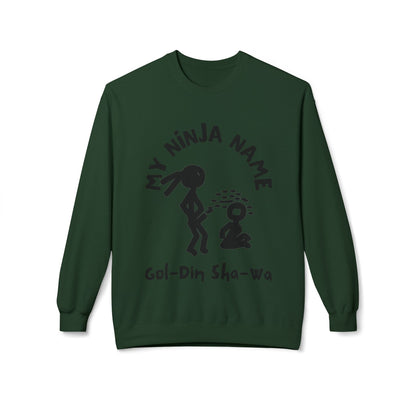 Golden Shower My Ninja Name Unisex Midweight Softstyle Fleece Crewneck Sweatshirt