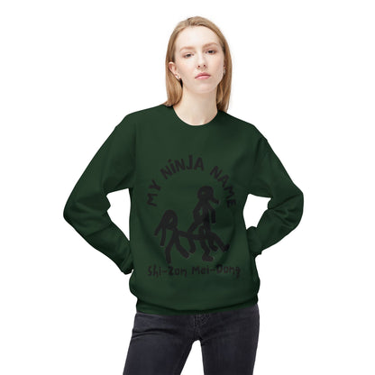 She's On My Dong My Ninja Name Unisex Midweight Softstyle Fleece Crewneck Sweatshirt