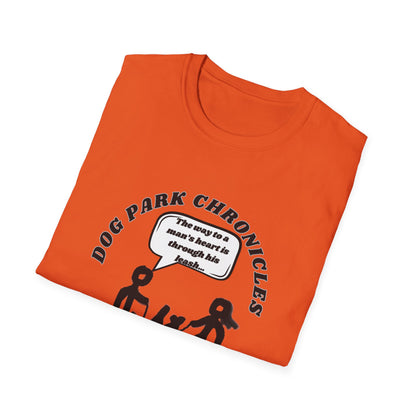 Dog Park Through His Leash Unisex Softstyle T-Shirt