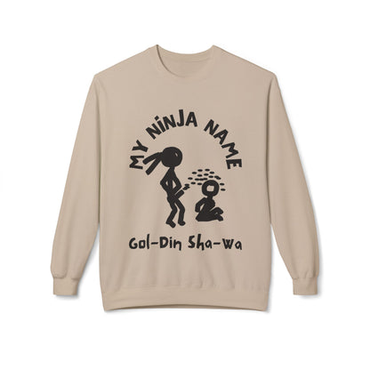 Golden Shower My Ninja Name Unisex Midweight Softstyle Fleece Crewneck Sweatshirt