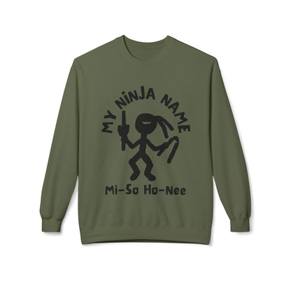 Mi So Ho Nee My Ninja Name Unisex Midweight Softstyle Fleece Crewneck Sweatshirt