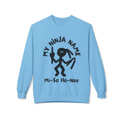 Mi So Ho Nee My Ninja Name Unisex Midweight Softstyle Fleece Crewneck Sweatshirt