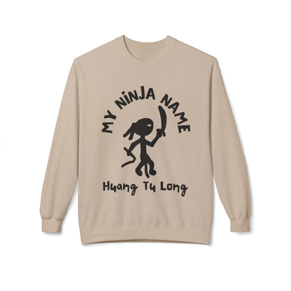 Wang Too Long My Ninja Name Unisex Midweight Softstyle Fleece Crewneck Sweatshirt