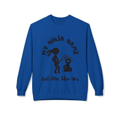 Golden Shower My Ninja Name Unisex Midweight Softstyle Fleece Crewneck Sweatshirt