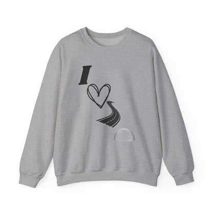 I Love Road Dome Unisex Heavy Blend™ Crewneck Sweatshirt