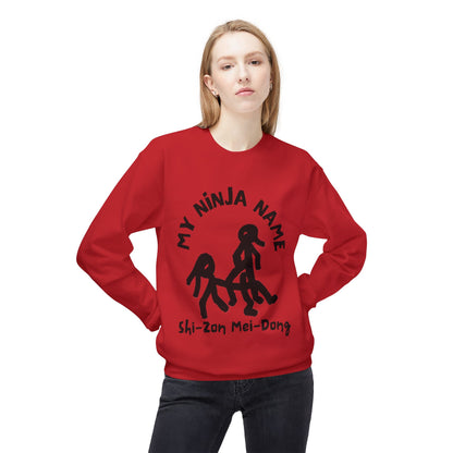 She's On My Dong My Ninja Name Unisex Midweight Softstyle Fleece Crewneck Sweatshirt