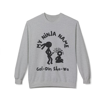 Golden Shower My Ninja Name Unisex Midweight Softstyle Fleece Crewneck Sweatshirt