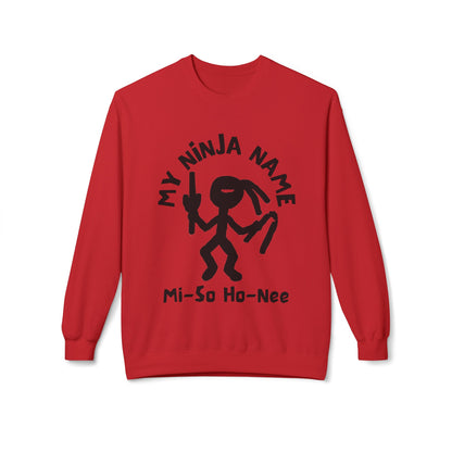 Mi So Ho Nee My Ninja Name Unisex Midweight Softstyle Fleece Crewneck Sweatshirt