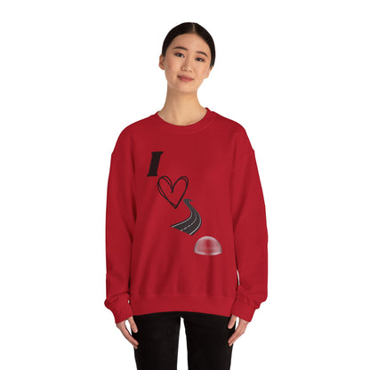 I Love Road Dome Unisex Heavy Blend™ Crewneck Sweatshirt