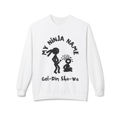 Golden Shower My Ninja Name Unisex Midweight Softstyle Fleece Crewneck Sweatshirt