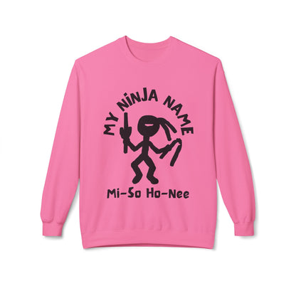 Mi So Ho Nee My Ninja Name Unisex Midweight Softstyle Fleece Crewneck Sweatshirt