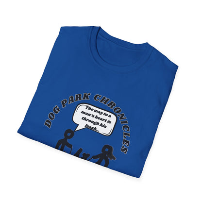 Dog Park Through His Leash Unisex Softstyle T-Shirt