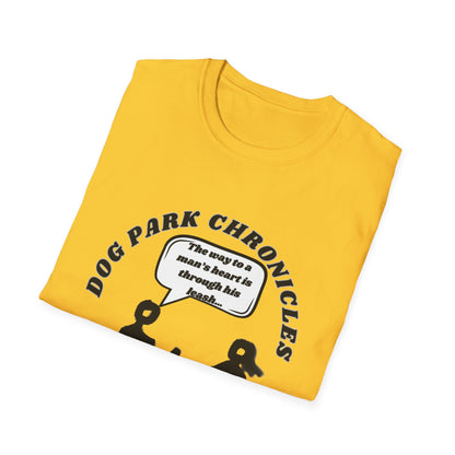 Dog Park Through His Leash Unisex Softstyle T-Shirt