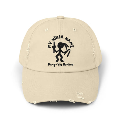 Dang You Horny My Ninja Name Unisex Distressed Cap