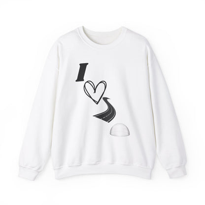 I Love Road Dome Unisex Heavy Blend™ Crewneck Sweatshirt