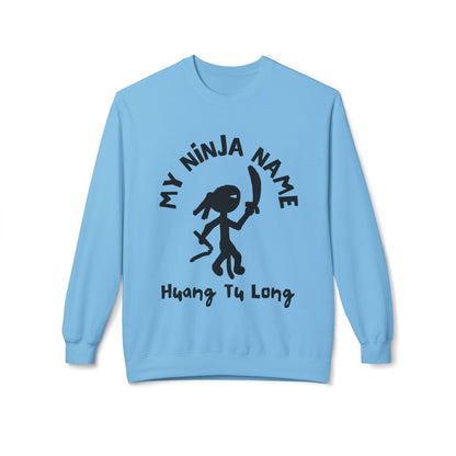 Wang Too Long My Ninja Name Unisex Midweight Softstyle Fleece Crewneck Sweatshirt