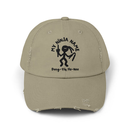 Dang You Horny My Ninja Name Unisex Distressed Cap