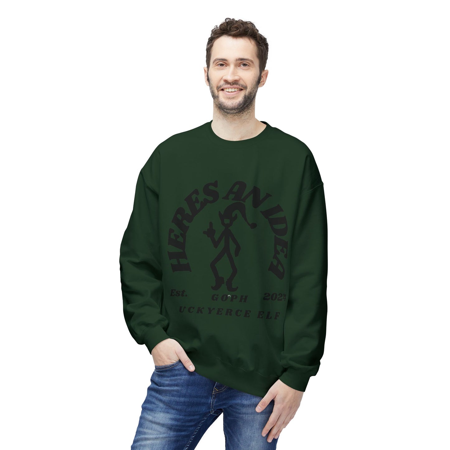 Goph Uckyerce Elf Unisex Midweight Softstyle Fleece Crewneck Sweatshirt