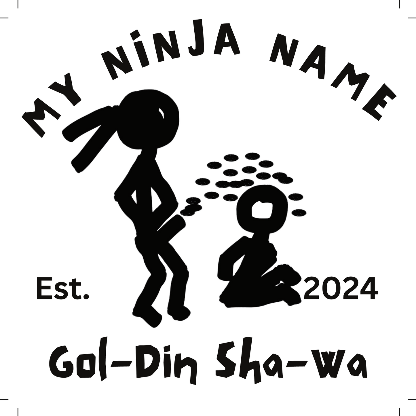 My Ninja Name Gol Din Dark NJ193